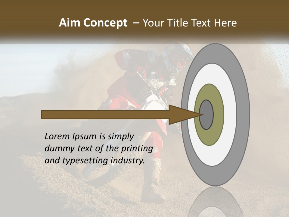 A Person Riding A Dirt Bike On A Dirt Track PowerPoint Template