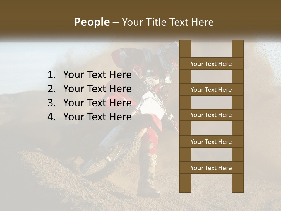 A Person Riding A Dirt Bike On A Dirt Track PowerPoint Template