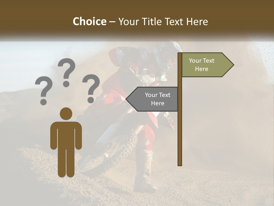 A Person Riding A Dirt Bike On A Dirt Track PowerPoint Template
