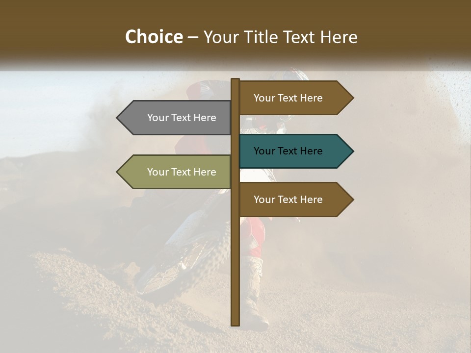 A Person Riding A Dirt Bike On A Dirt Track PowerPoint Template