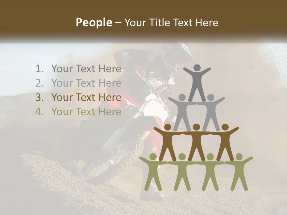 A Person Riding A Dirt Bike On A Dirt Track PowerPoint Template