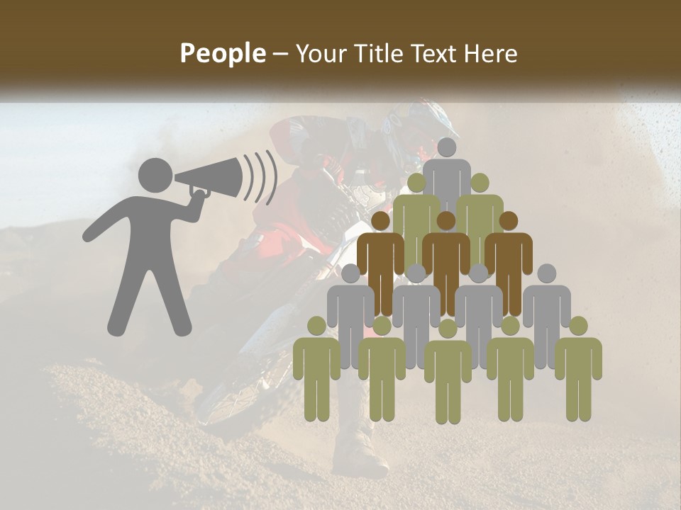 A Person Riding A Dirt Bike On A Dirt Track PowerPoint Template