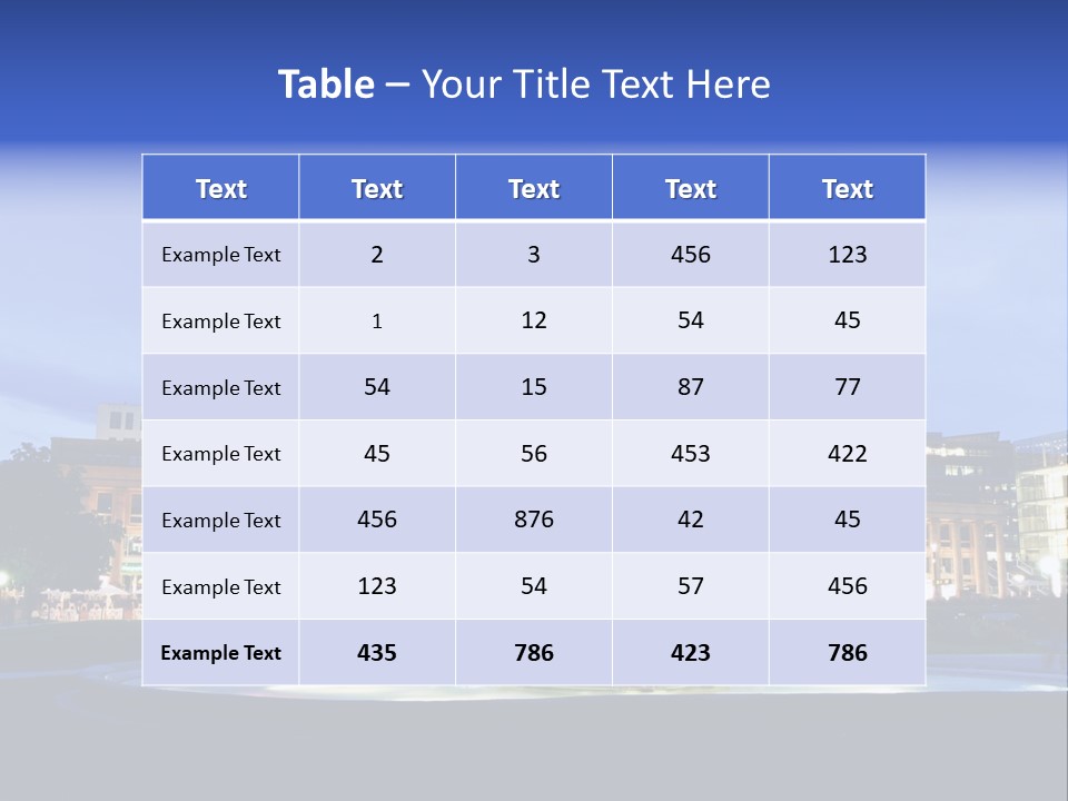 A Fountain In Front Of A Building At Night PowerPoint Template