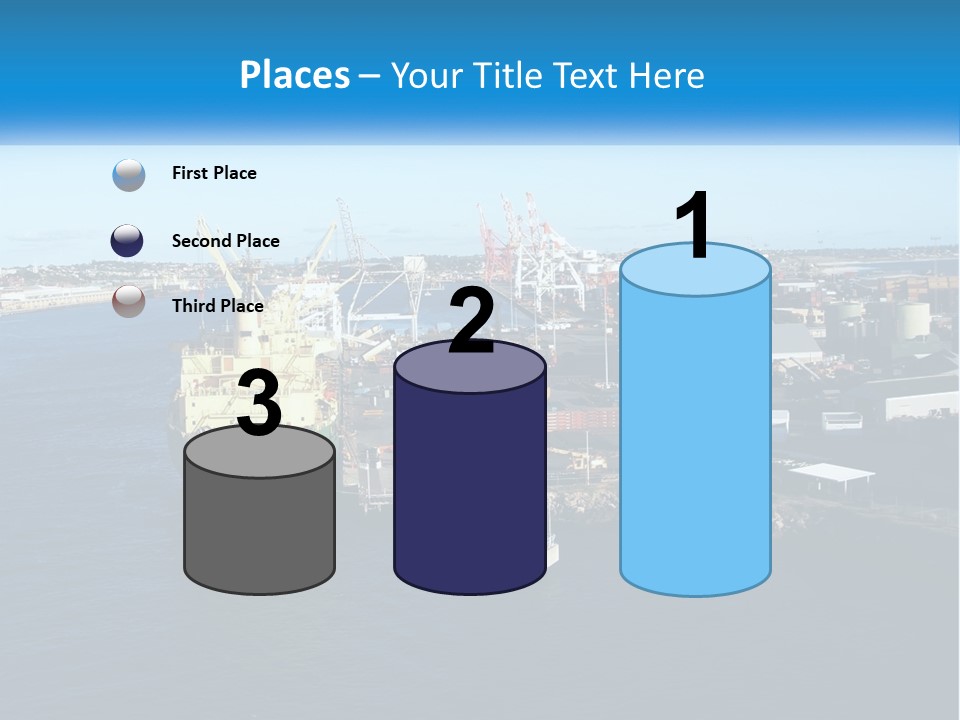 A Large Ship Is Docked In A Harbor PowerPoint Template