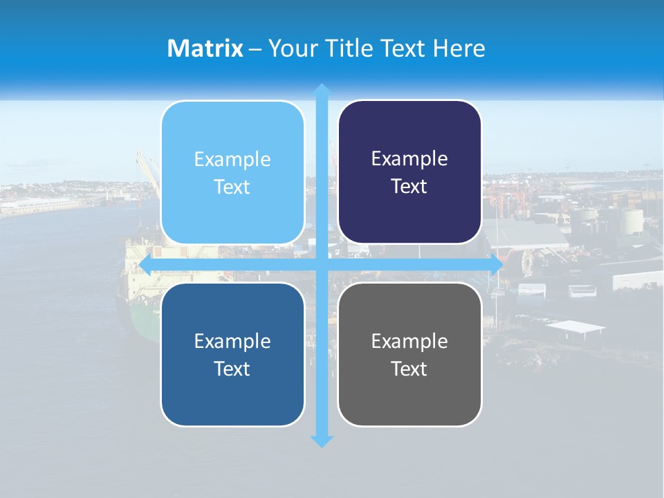A Large Ship Is Docked In A Harbor PowerPoint Template