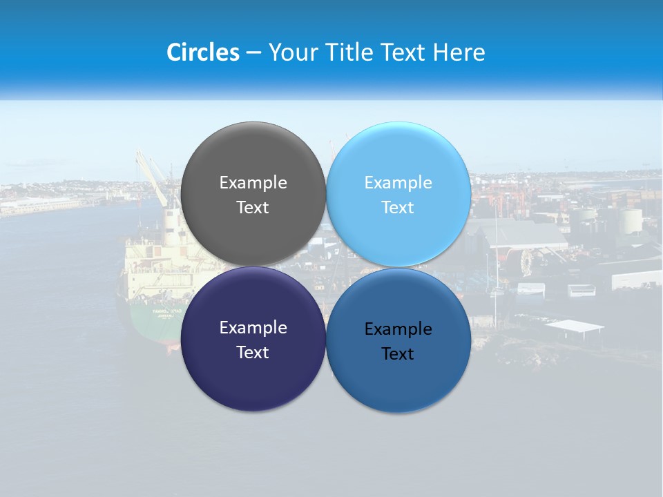 A Large Ship Is Docked In A Harbor PowerPoint Template