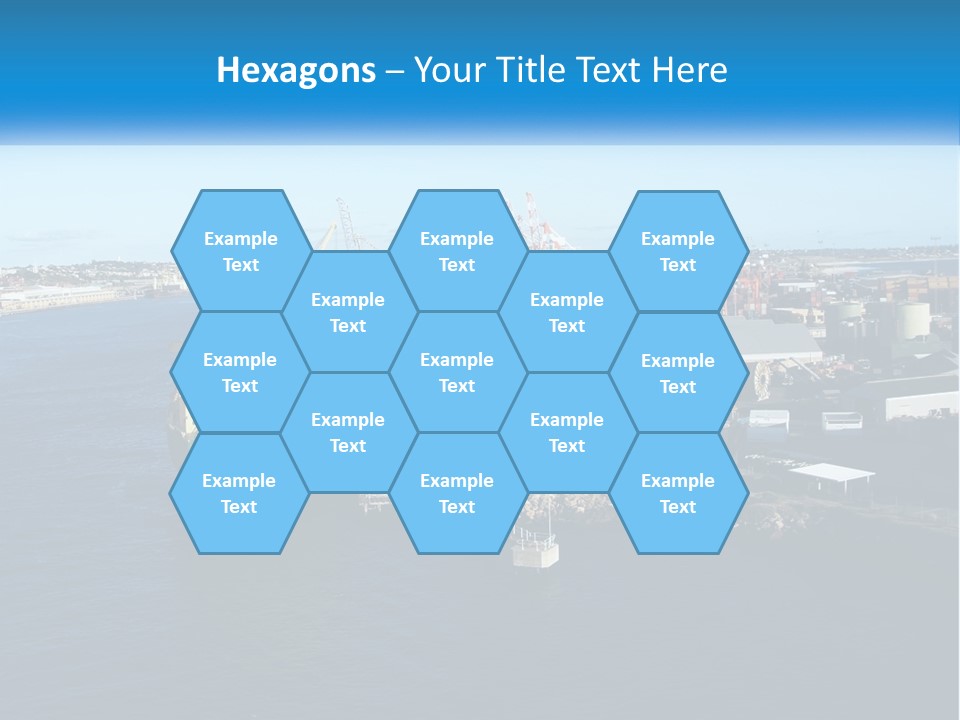 A Large Ship Is Docked In A Harbor PowerPoint Template