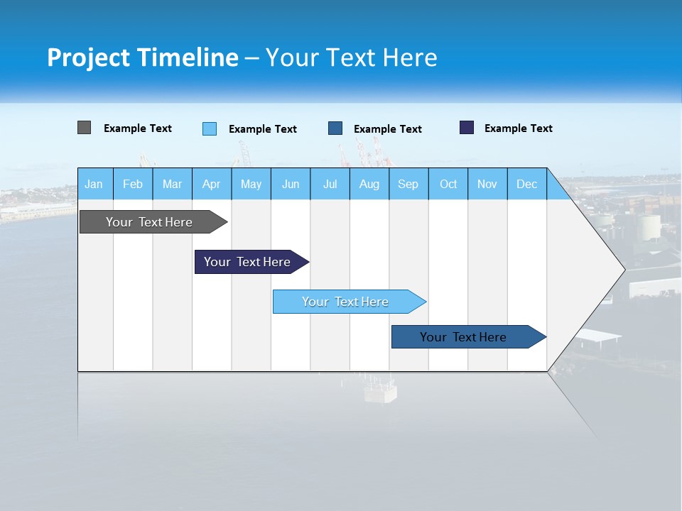 A Large Ship Is Docked In A Harbor PowerPoint Template