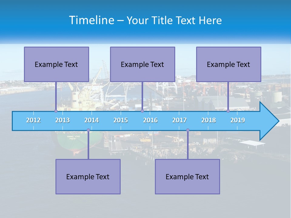 A Large Ship Is Docked In A Harbor PowerPoint Template