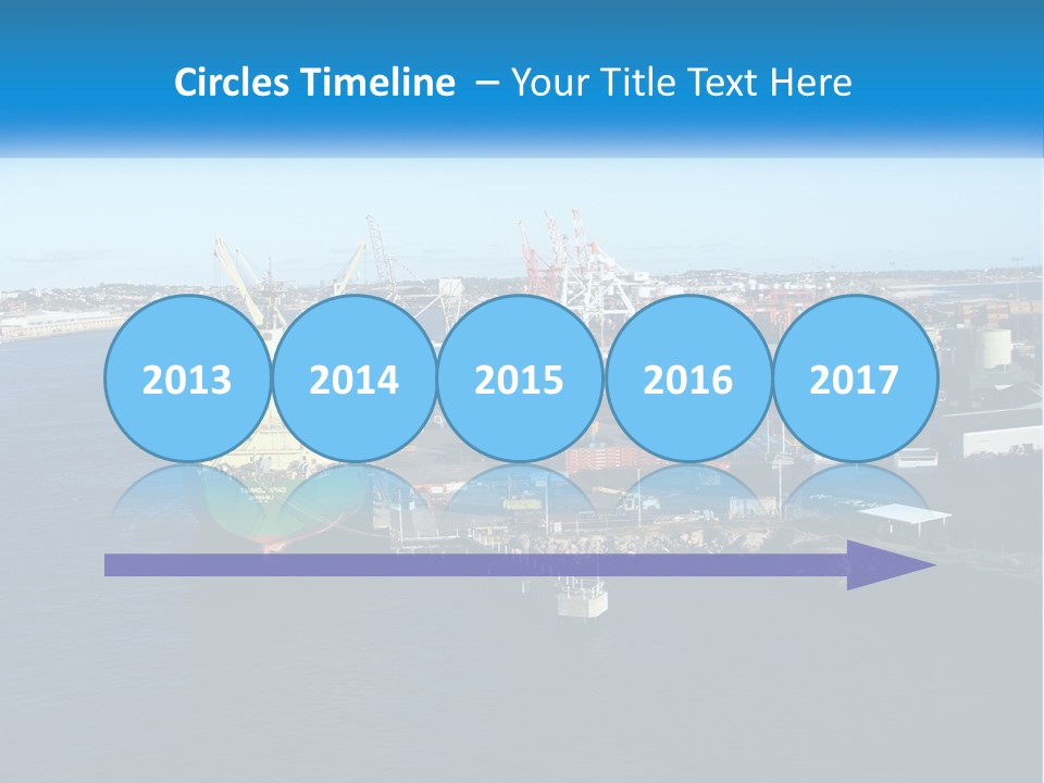 A Large Ship Is Docked In A Harbor PowerPoint Template