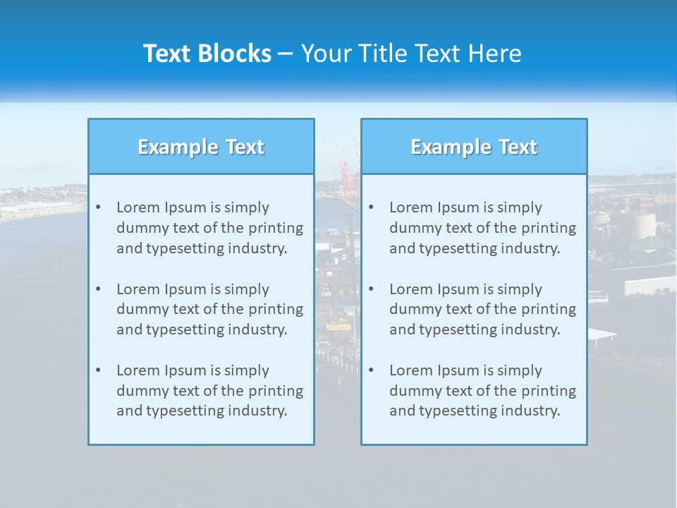 A Large Ship Is Docked In A Harbor PowerPoint Template