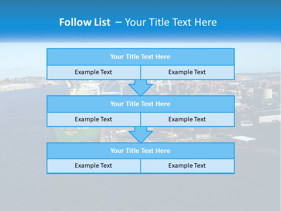 A Large Ship Is Docked In A Harbor PowerPoint Template