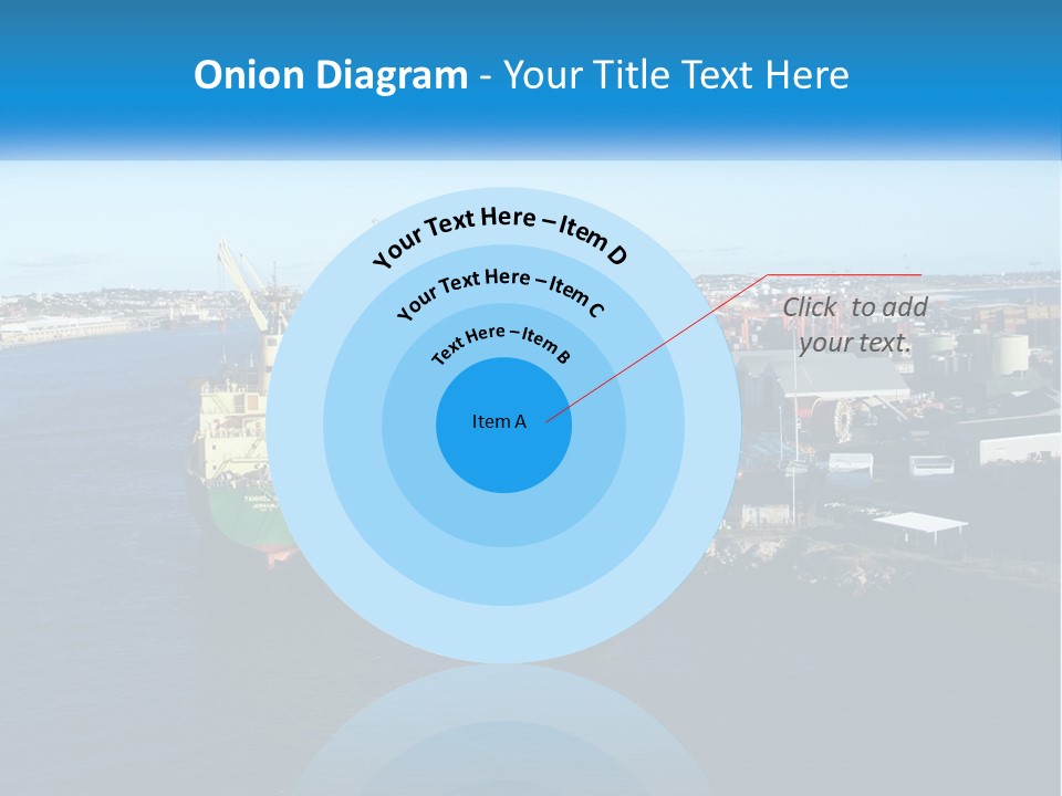 A Large Ship Is Docked In A Harbor PowerPoint Template