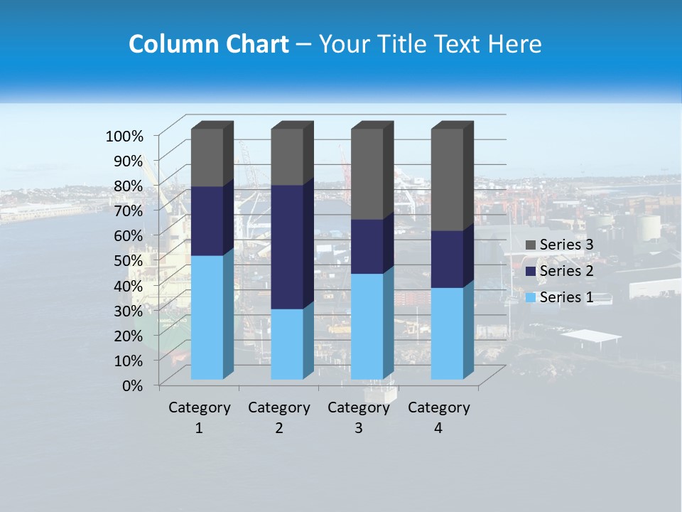 A Large Ship Is Docked In A Harbor PowerPoint Template