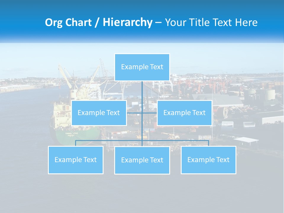 A Large Ship Is Docked In A Harbor PowerPoint Template