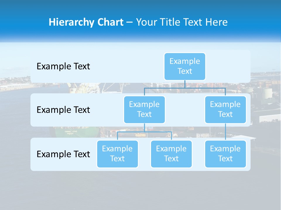 A Large Ship Is Docked In A Harbor PowerPoint Template