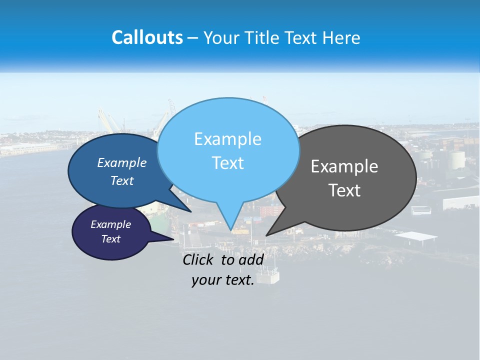 A Large Ship Is Docked In A Harbor PowerPoint Template