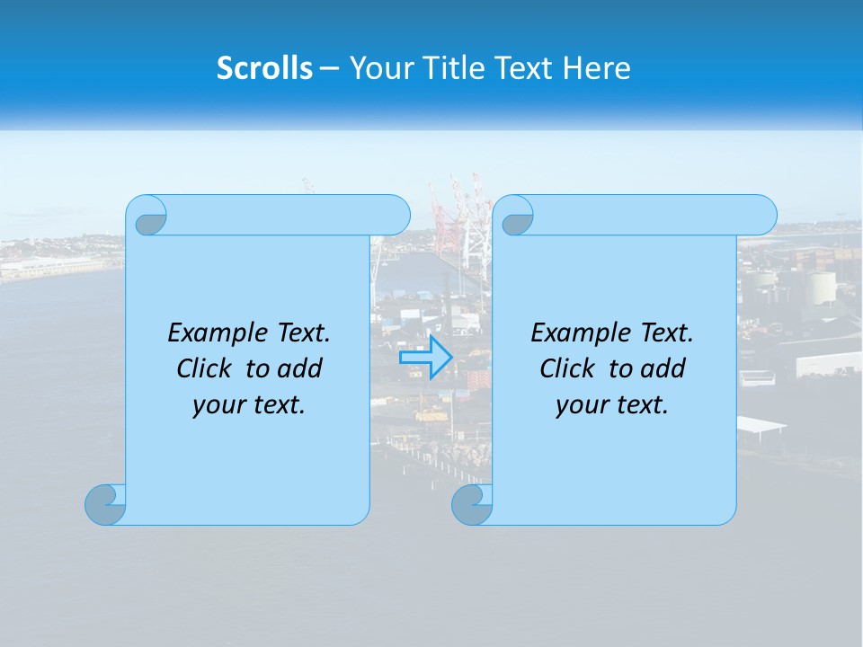 A Large Ship Is Docked In A Harbor PowerPoint Template
