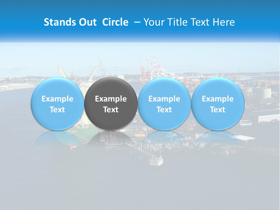 A Large Ship Is Docked In A Harbor PowerPoint Template