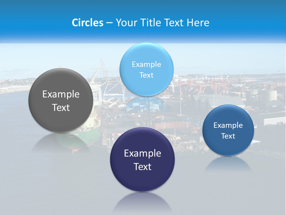 A Large Ship Is Docked In A Harbor PowerPoint Template