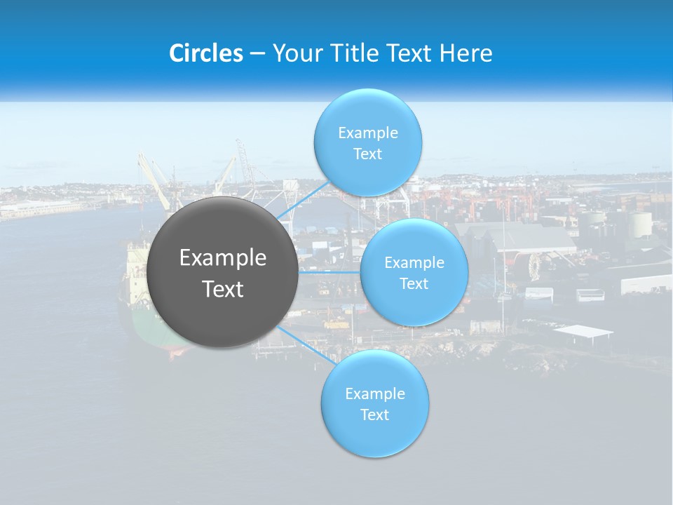 A Large Ship Is Docked In A Harbor PowerPoint Template