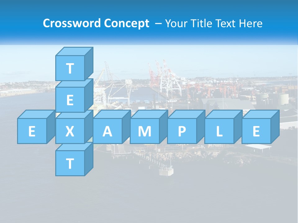 A Large Ship Is Docked In A Harbor PowerPoint Template