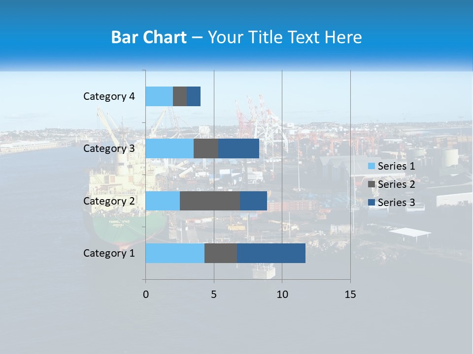 A Large Ship Is Docked In A Harbor PowerPoint Template
