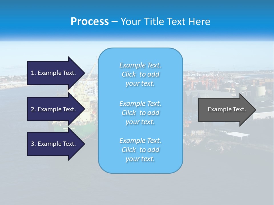 A Large Ship Is Docked In A Harbor PowerPoint Template