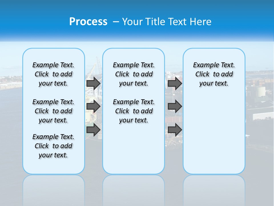 A Large Ship Is Docked In A Harbor PowerPoint Template