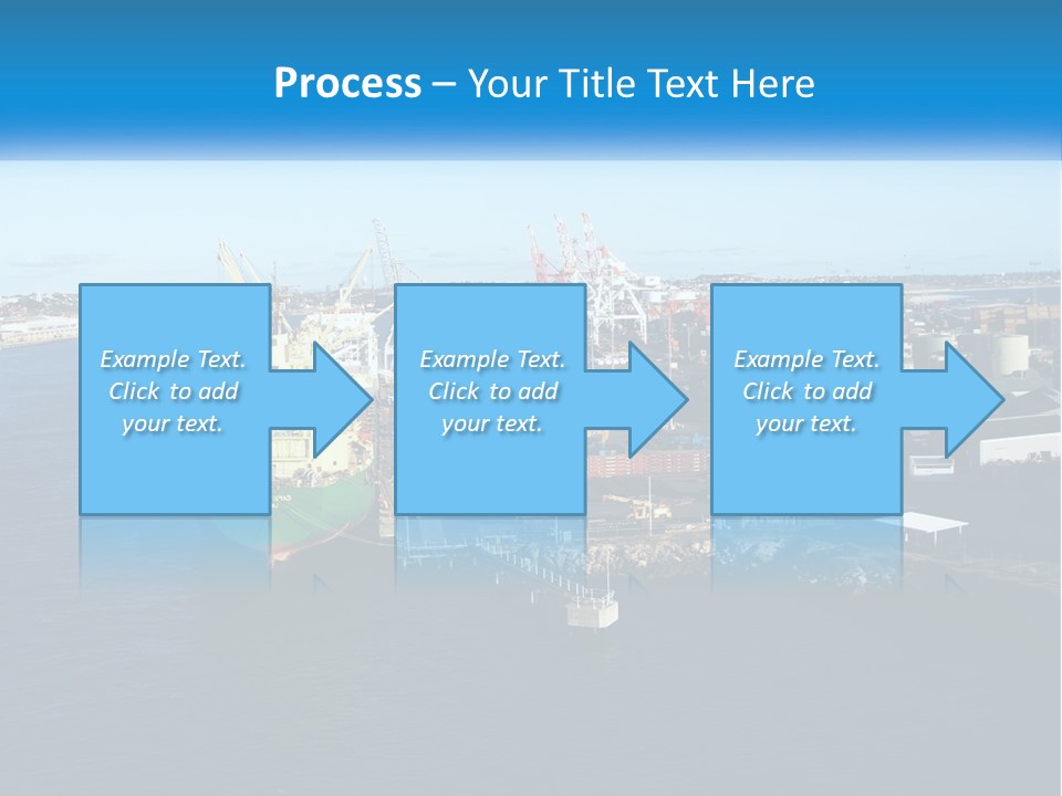 A Large Ship Is Docked In A Harbor PowerPoint Template