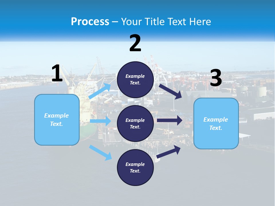 A Large Ship Is Docked In A Harbor PowerPoint Template