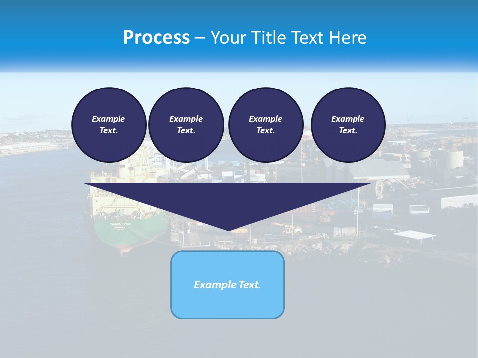 A Large Ship Is Docked In A Harbor PowerPoint Template