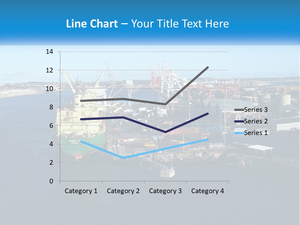 A Large Ship Is Docked In A Harbor PowerPoint Template