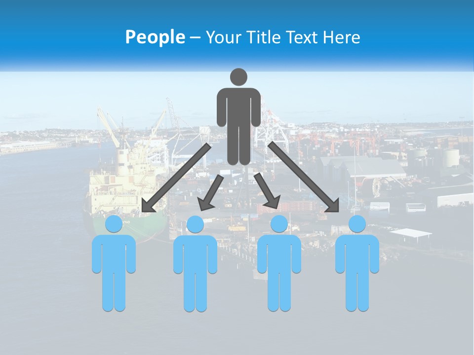 A Large Ship Is Docked In A Harbor PowerPoint Template