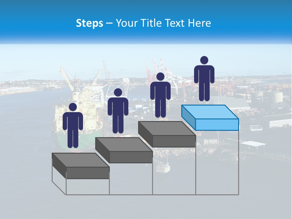 A Large Ship Is Docked In A Harbor PowerPoint Template