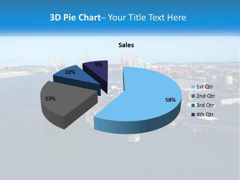 A Large Ship Is Docked In A Harbor PowerPoint Template