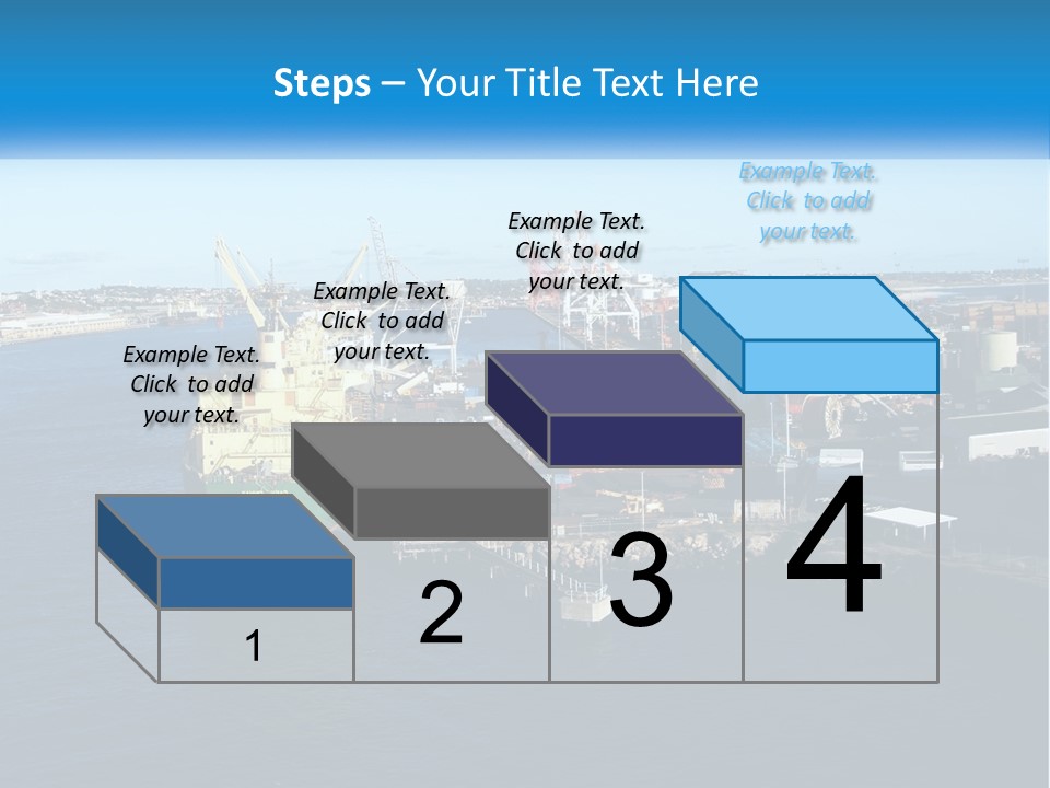 A Large Ship Is Docked In A Harbor PowerPoint Template