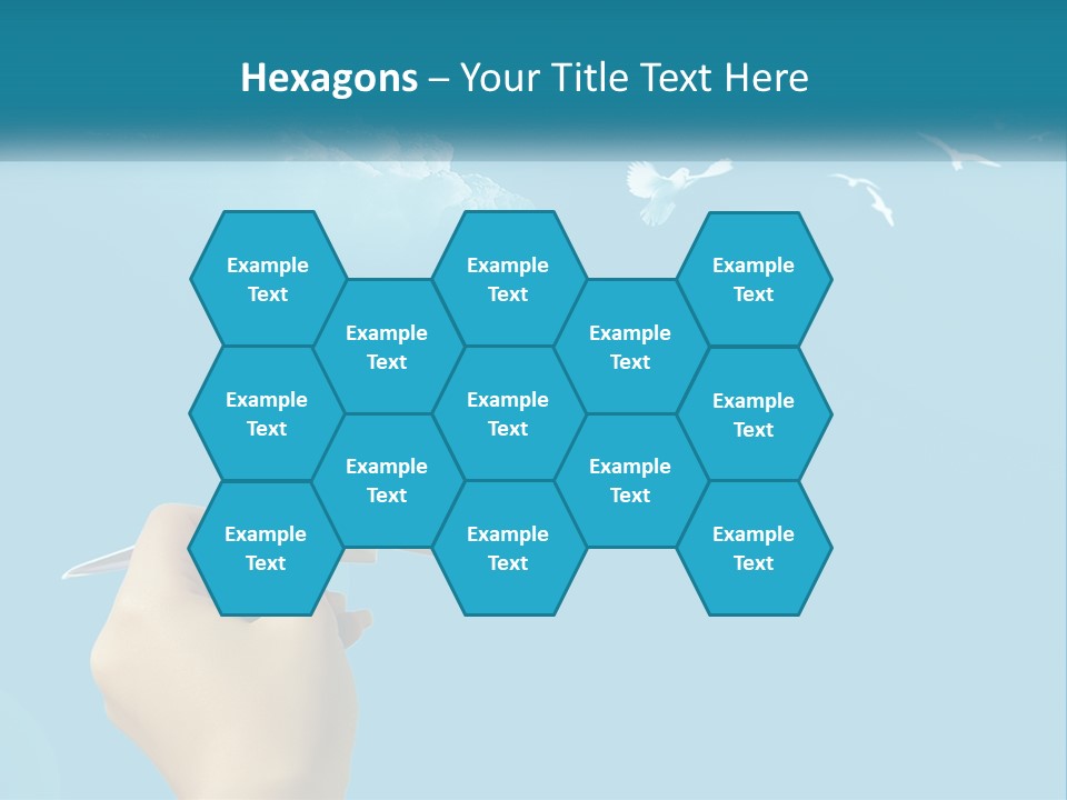 A Person Holding A Paper Airplane In Front Of A Blue Sky PowerPoint Template