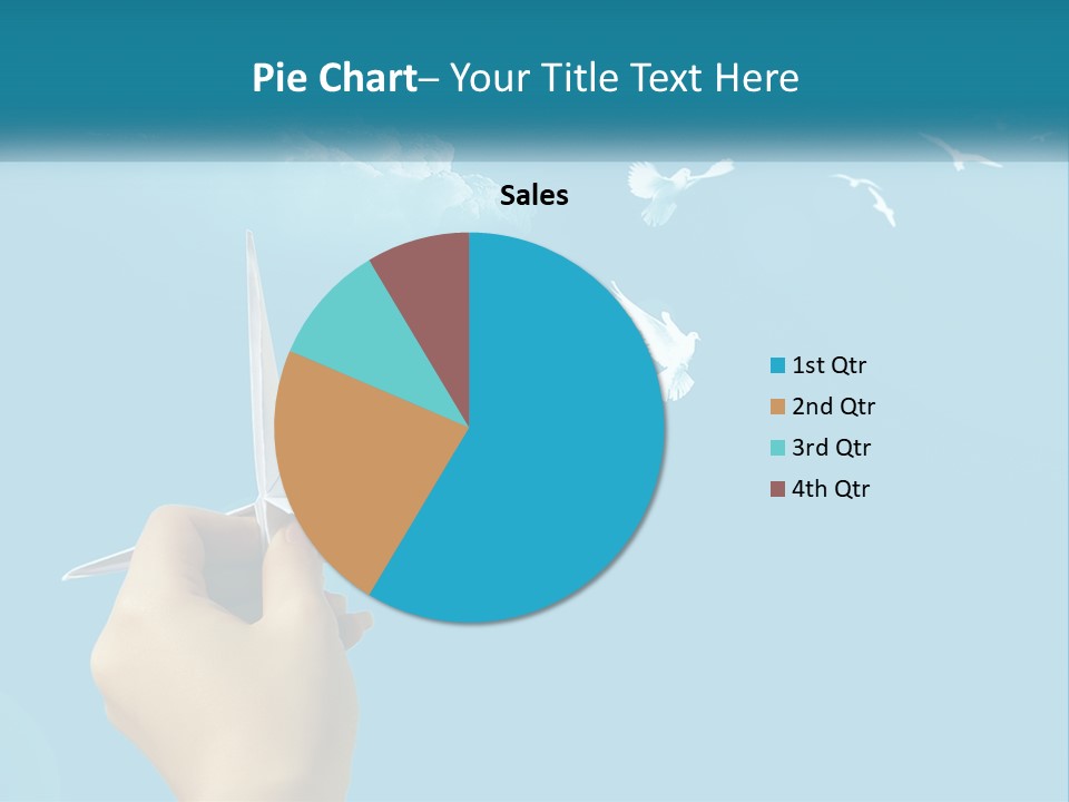 A Person Holding A Paper Airplane In Front Of A Blue Sky PowerPoint Template