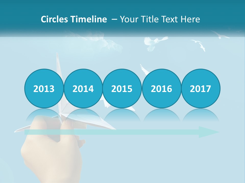 A Person Holding A Paper Airplane In Front Of A Blue Sky PowerPoint Template