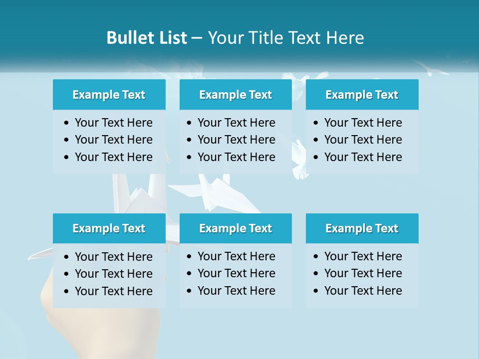 A Person Holding A Paper Airplane In Front Of A Blue Sky PowerPoint Template