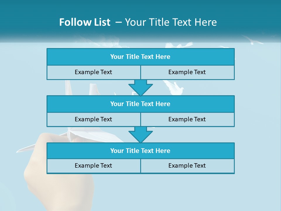 A Person Holding A Paper Airplane In Front Of A Blue Sky PowerPoint Template