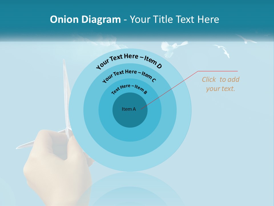 A Person Holding A Paper Airplane In Front Of A Blue Sky PowerPoint Template