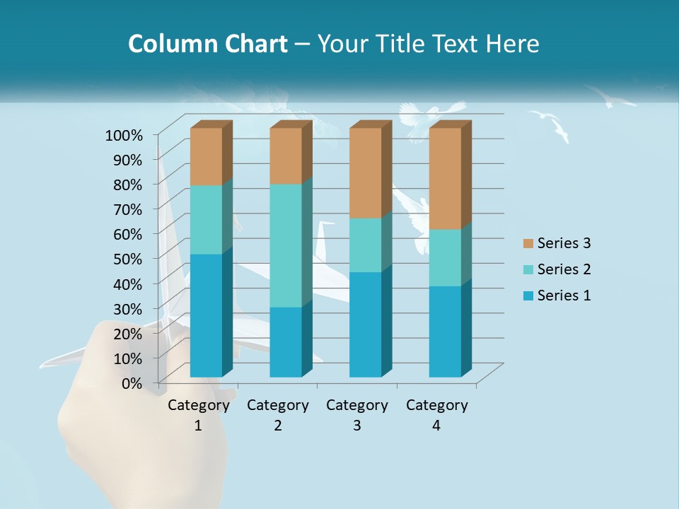 A Person Holding A Paper Airplane In Front Of A Blue Sky PowerPoint Template