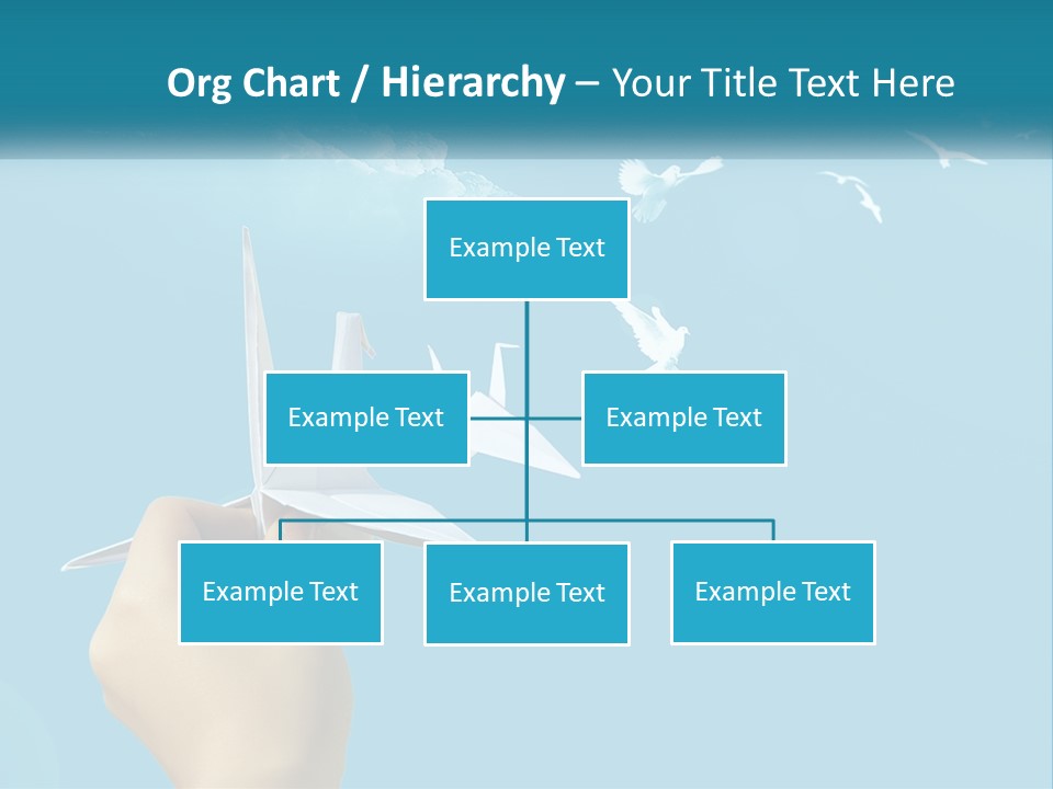 A Person Holding A Paper Airplane In Front Of A Blue Sky PowerPoint Template