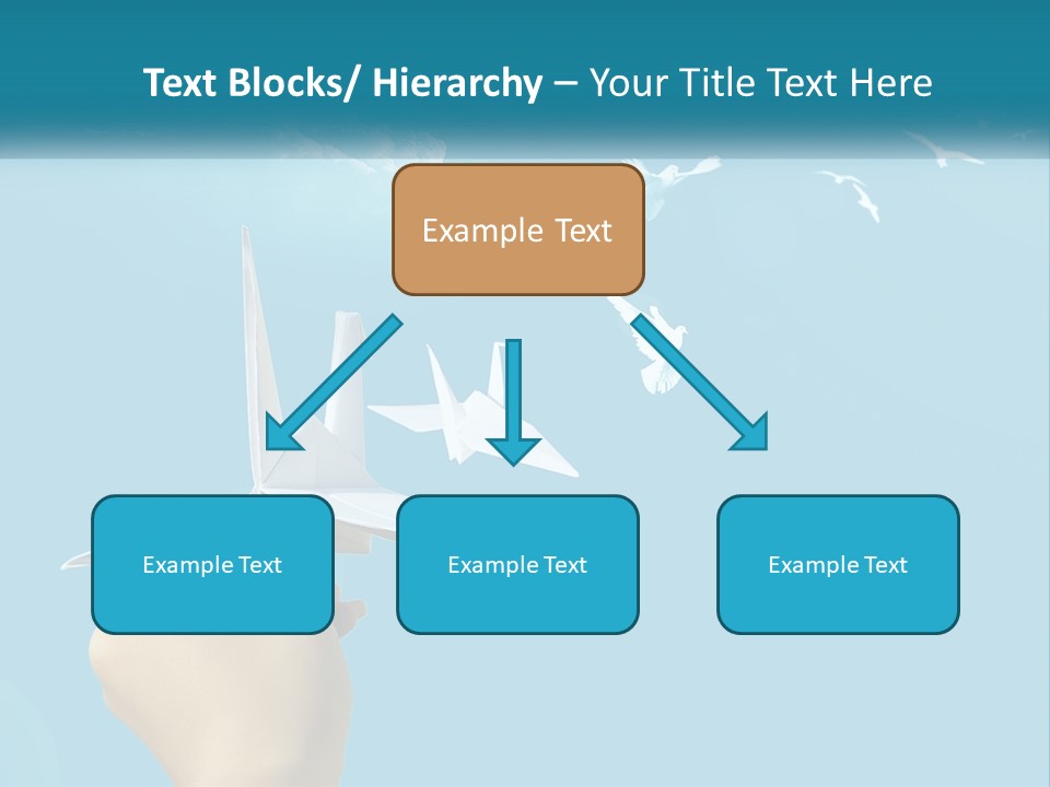 A Person Holding A Paper Airplane In Front Of A Blue Sky PowerPoint Template
