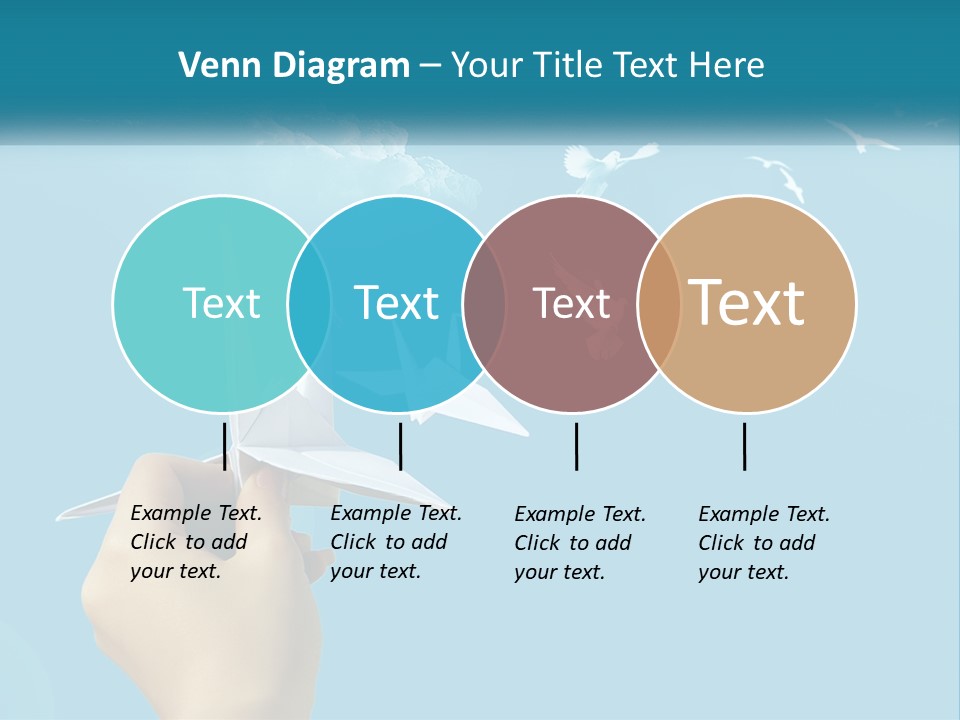 A Person Holding A Paper Airplane In Front Of A Blue Sky PowerPoint Template