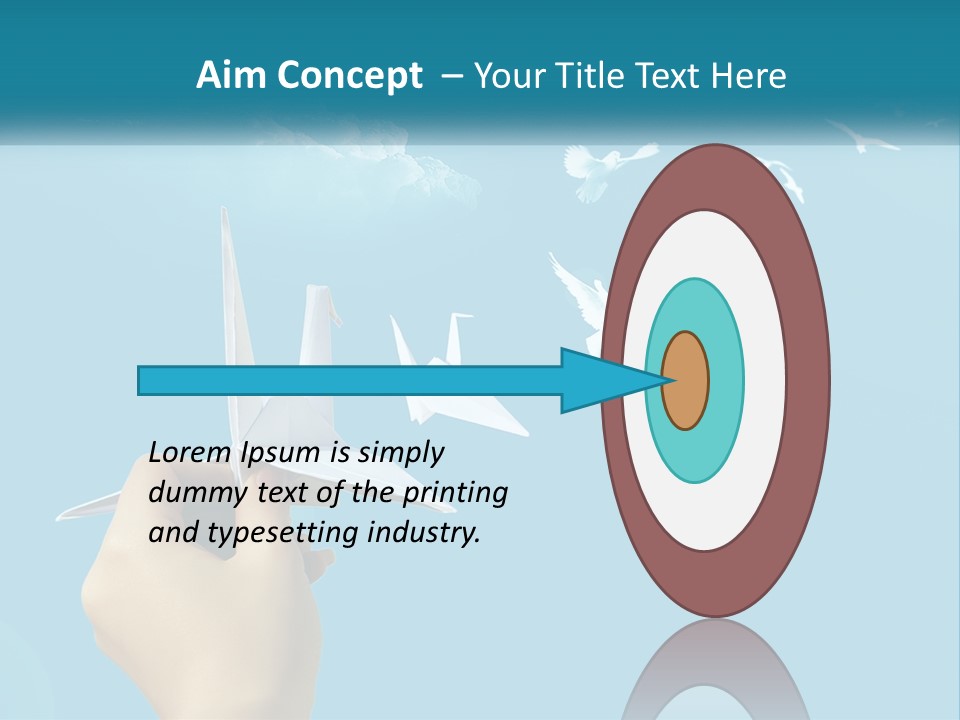 A Person Holding A Paper Airplane In Front Of A Blue Sky PowerPoint Template