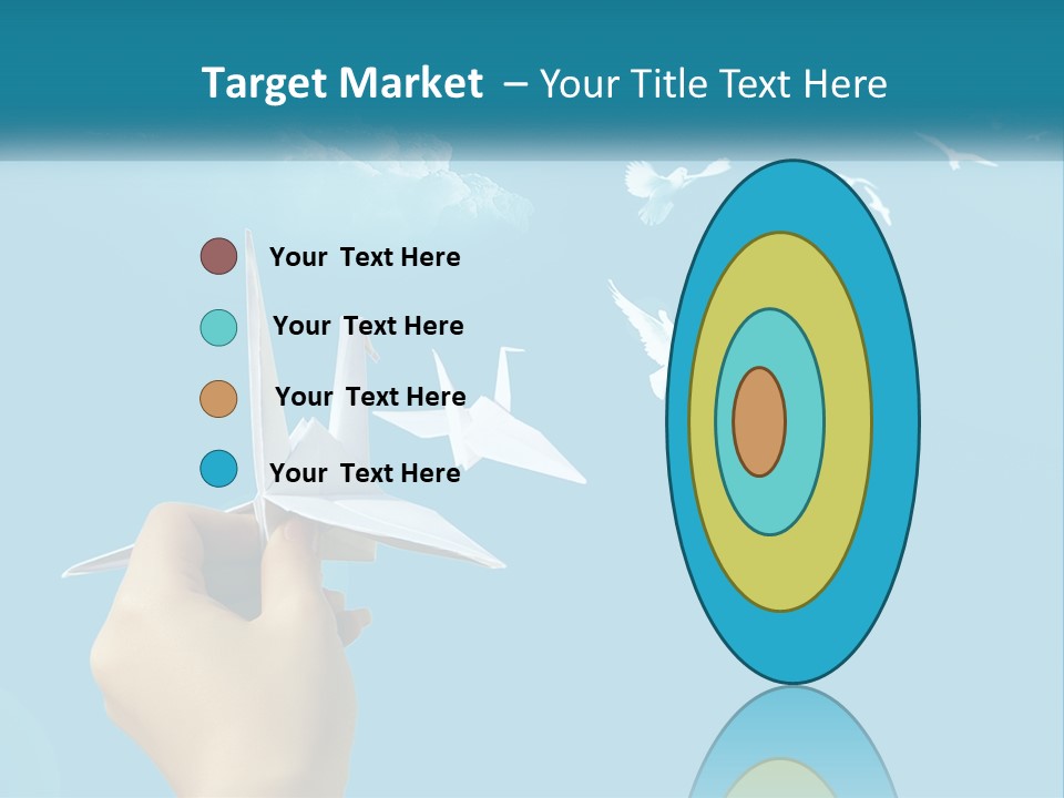 A Person Holding A Paper Airplane In Front Of A Blue Sky PowerPoint Template