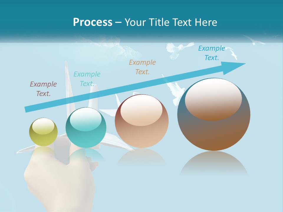 A Person Holding A Paper Airplane In Front Of A Blue Sky PowerPoint Template